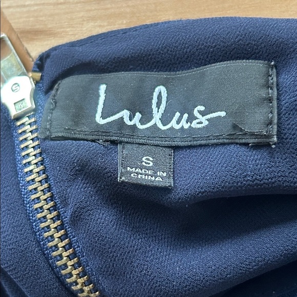 Lulu’s Shift And Shout Navy Short Sleeve Mini Dress Size Small - Picture 9 of 16